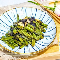 #黃河路美食#幹煸橄榄菜四季豆的做法圖解8